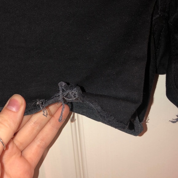 AMERICAN EAGLE black high rise jean shorts - Picture 3 of 7